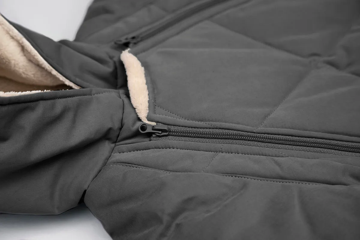 7 A.M. Enfant Snowsuit Bebe - Benji - Smokey Grey Quilted (6-12m)