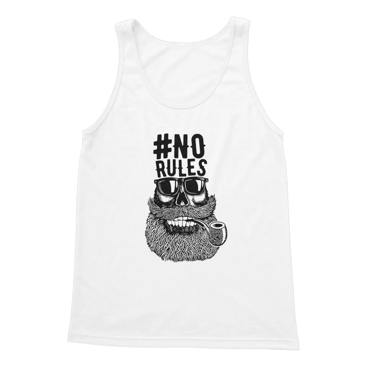 AQUA B&W - 04 - No Rules - Softstyle Tank Top