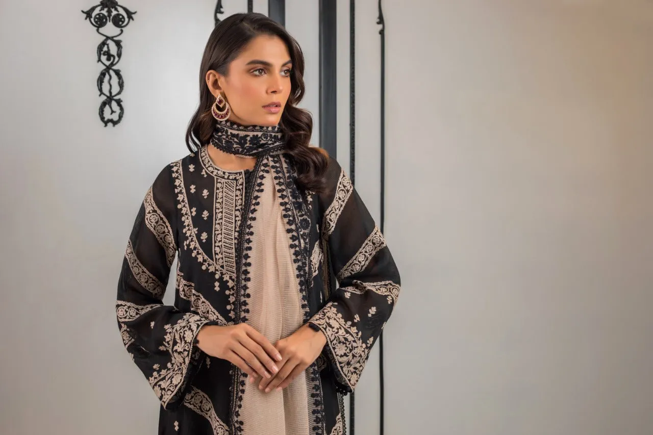 Corduroy Kurta And Culottes With Dupatta