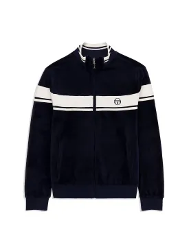 Damarindo Velour Track Jacket- Maritime Blue