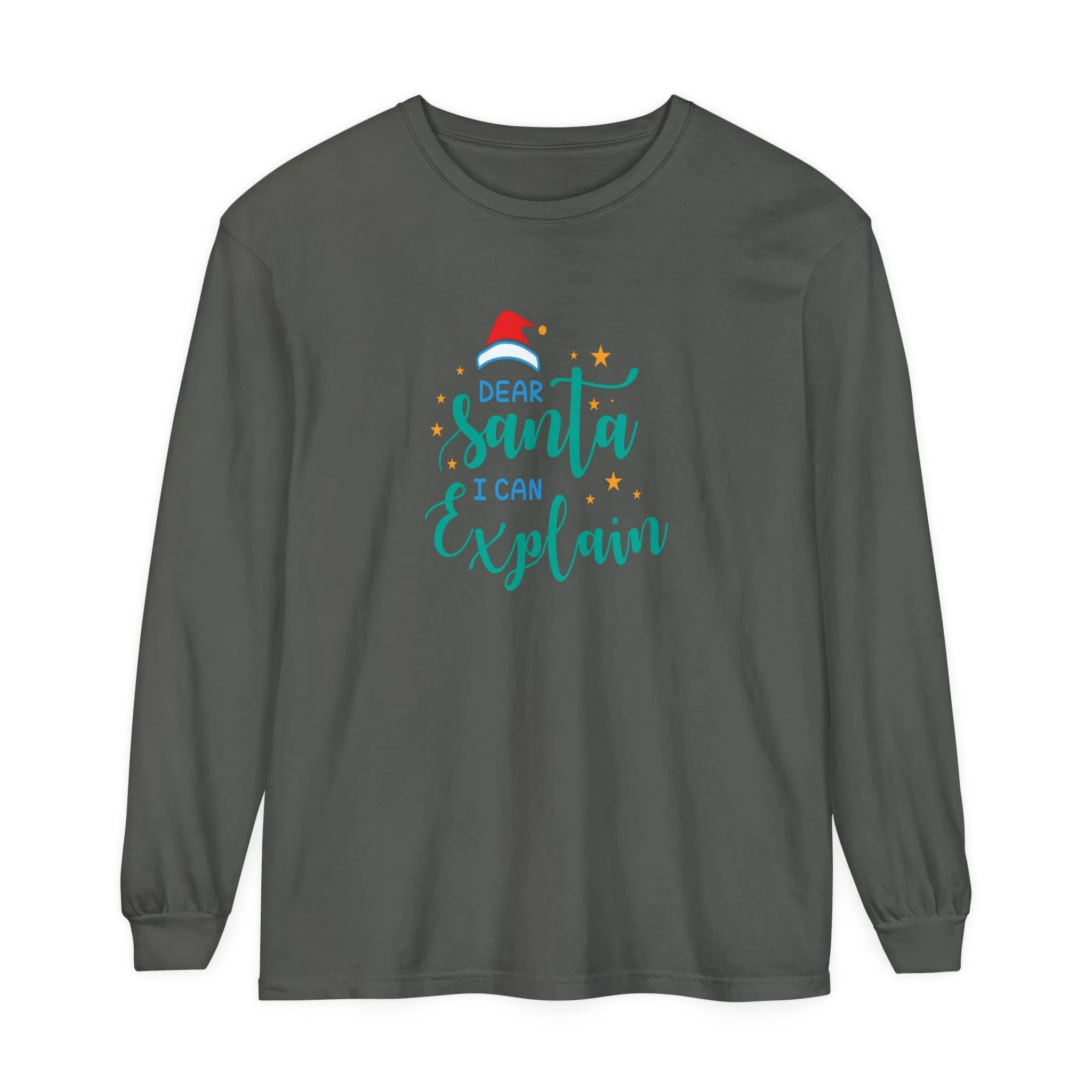 Dear Santa I Can Explain Long Sleeve T-Shirt, Christmas Gift, Unisex Apparel for Him/Her