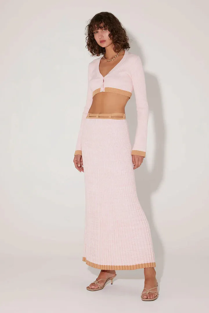 Hansen   Gretel Esme Knit Midi Skirt in Dusk