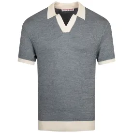 Horton Contrast Polo Dark Aquamarine/White Sand - 2024