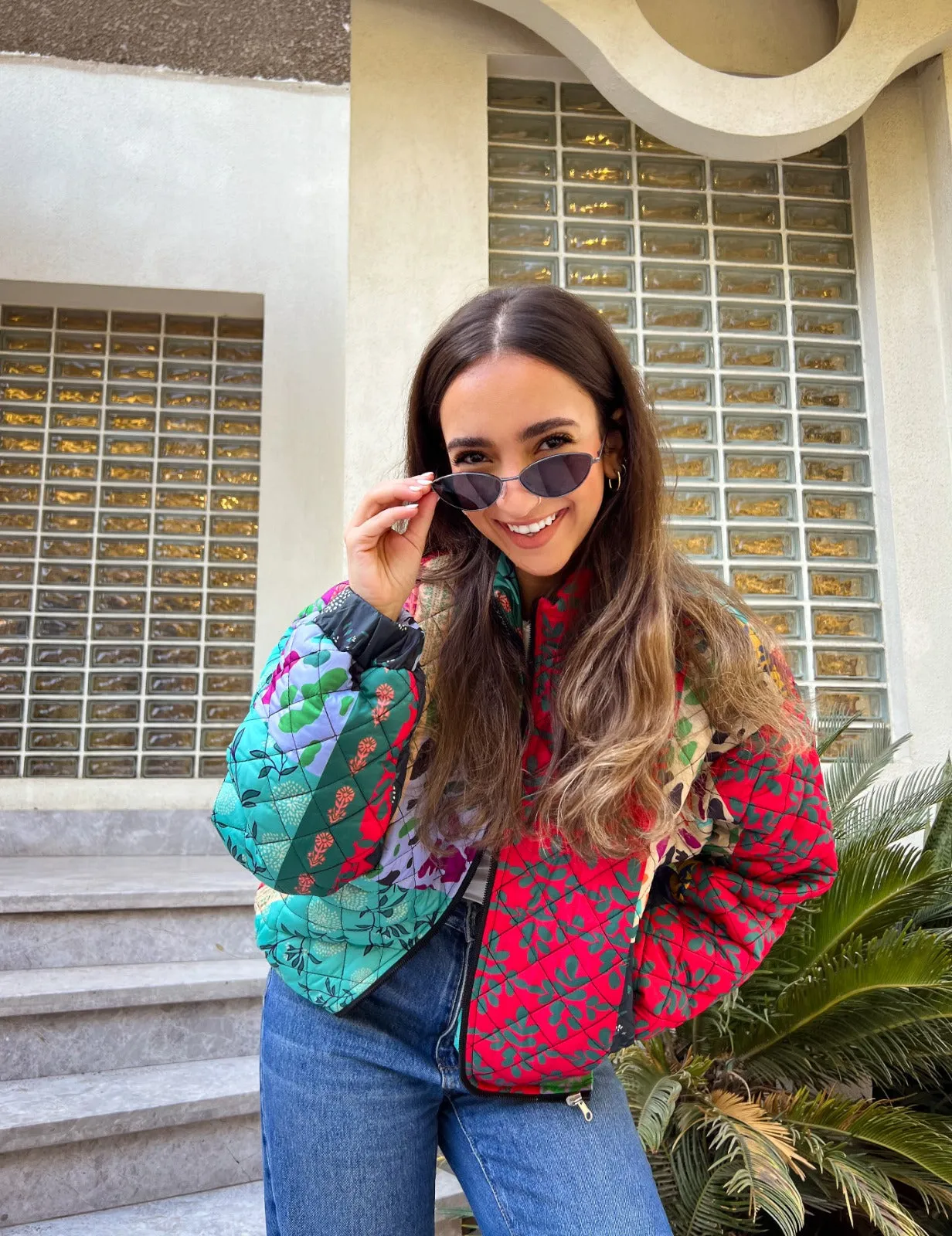 Indian Florals Quilted Jacket
