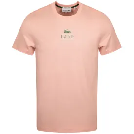 Regular Fit Cotton Jersey Branded T-Shirt Waterlily Pink - SS24