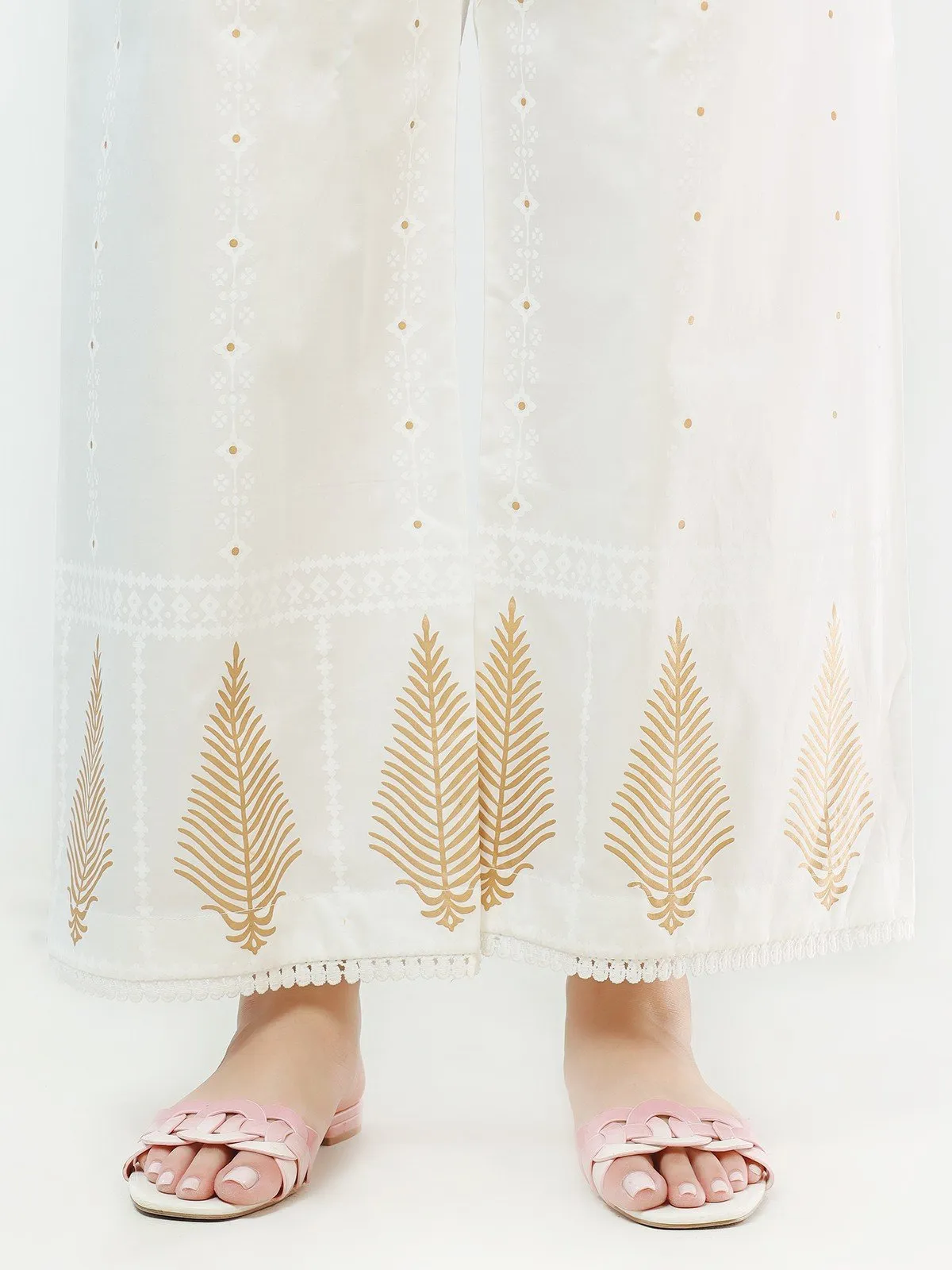 Women's White Trouser - EWBP21-76344
