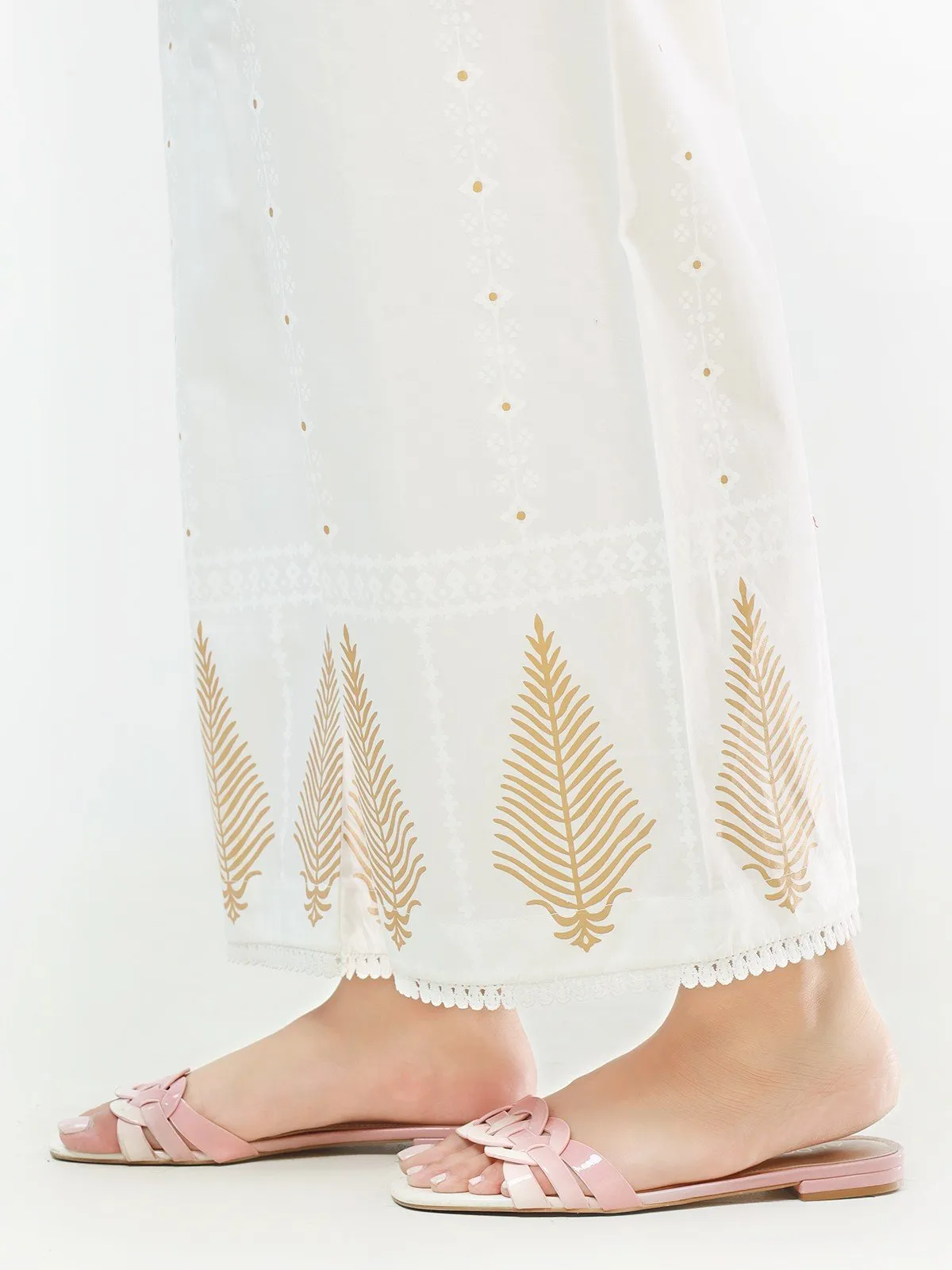 Women's White Trouser - EWBP21-76344